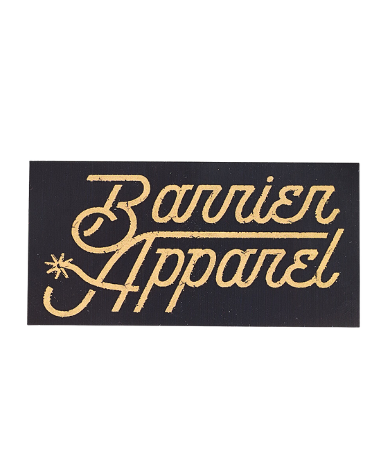 Black and Gold Barrier Apparel Sticker
