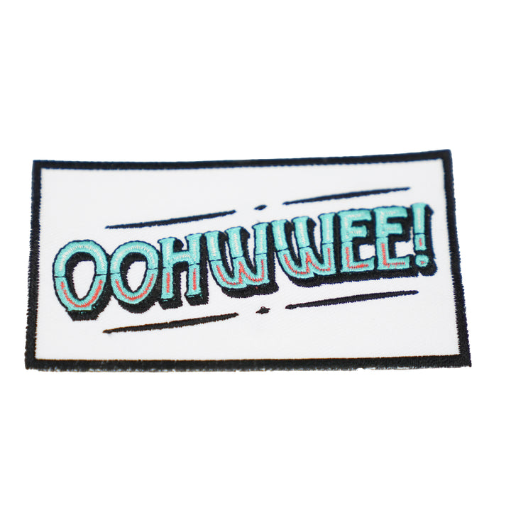White and Turquoise Oohwwee Patch
