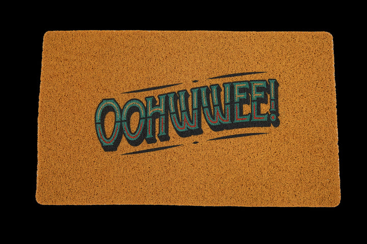Brown and Turquoise Oohwwee Doormat